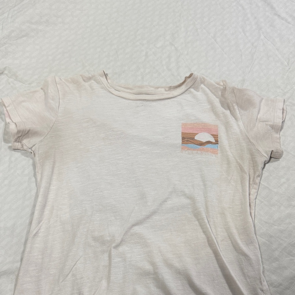 Billabong White Tee with Sunset Graphic